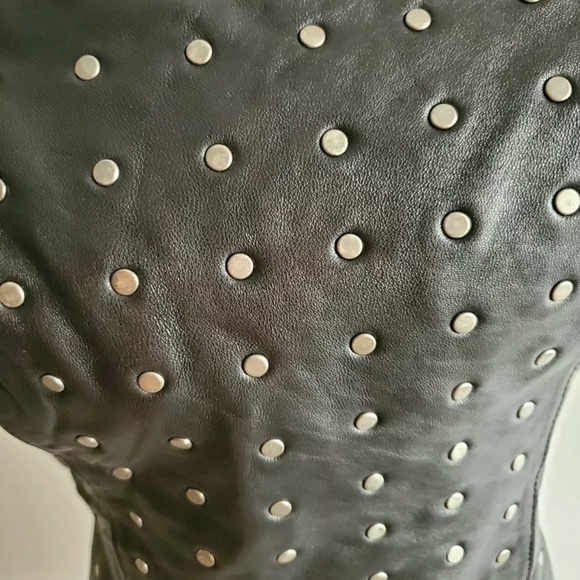 HARLEY DAVIDSON LEATHER STUDDED HALTER BUSTIER - Picture 12 of 12